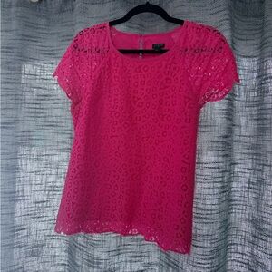 J. Crew Pastel Pink Lace Blouse